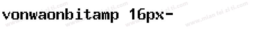 vonwaonbitamp 16px字体转换